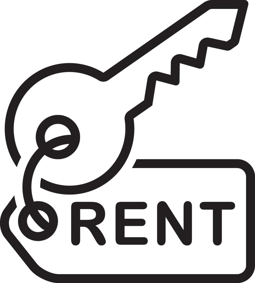 Line icon for rent vector