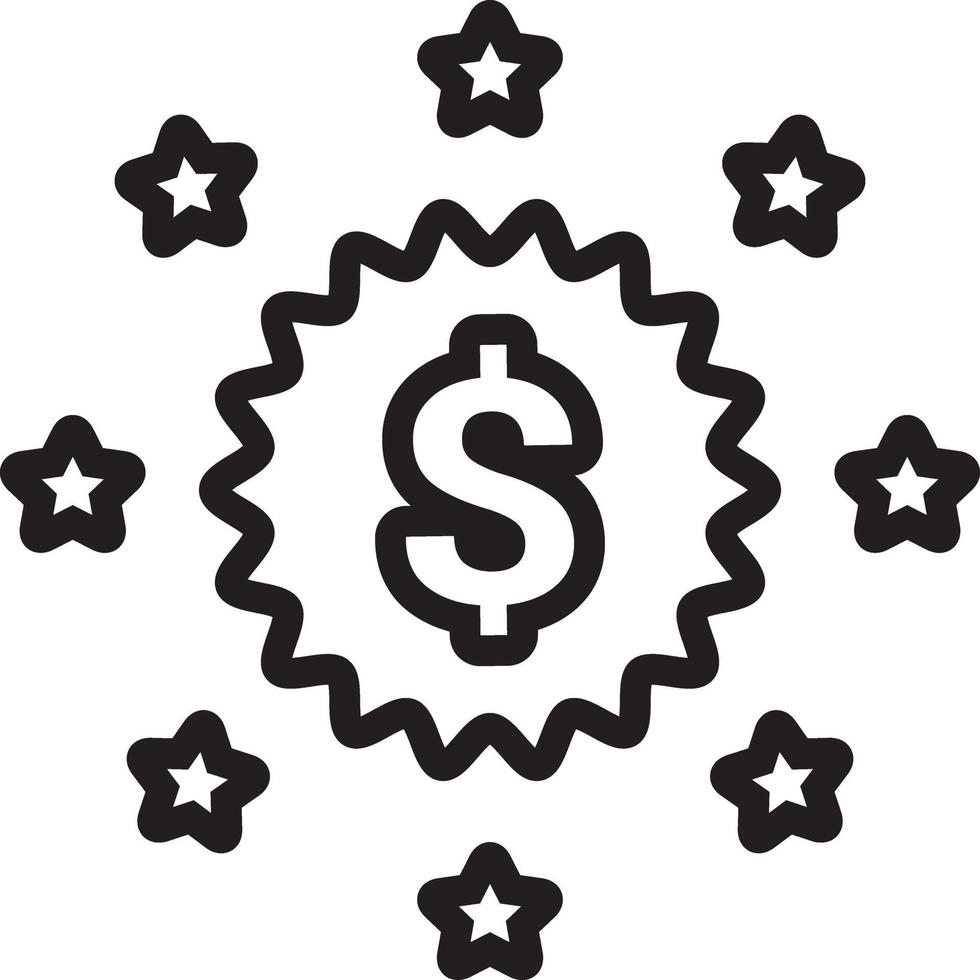 Line icon for pricing vector