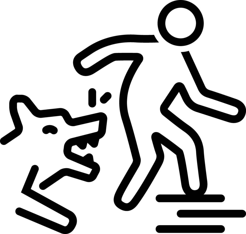 Line icon for dog vector