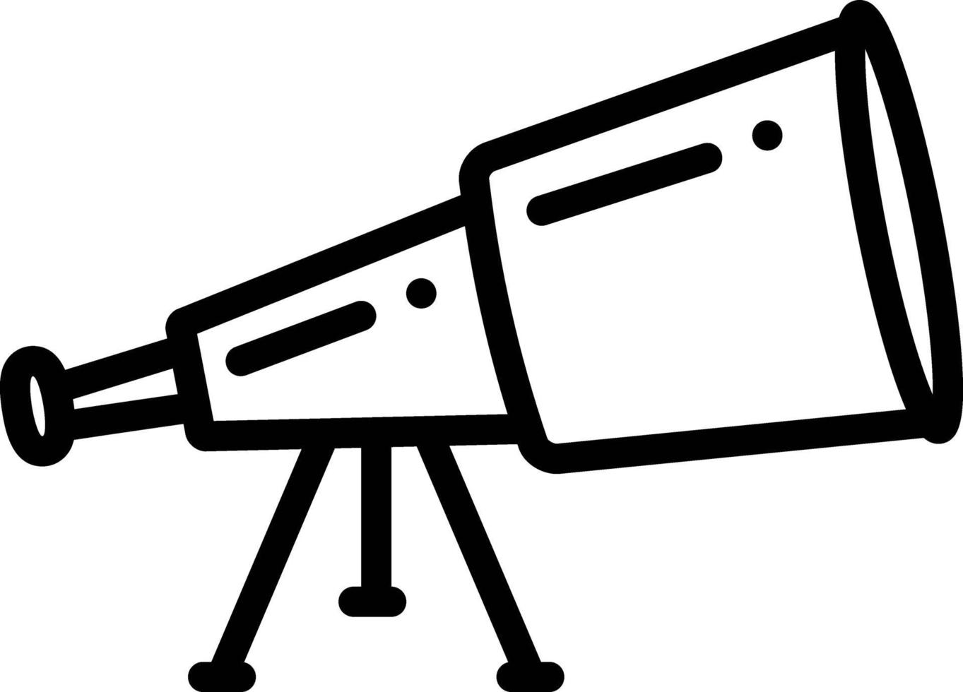 Line icon for telescope vector