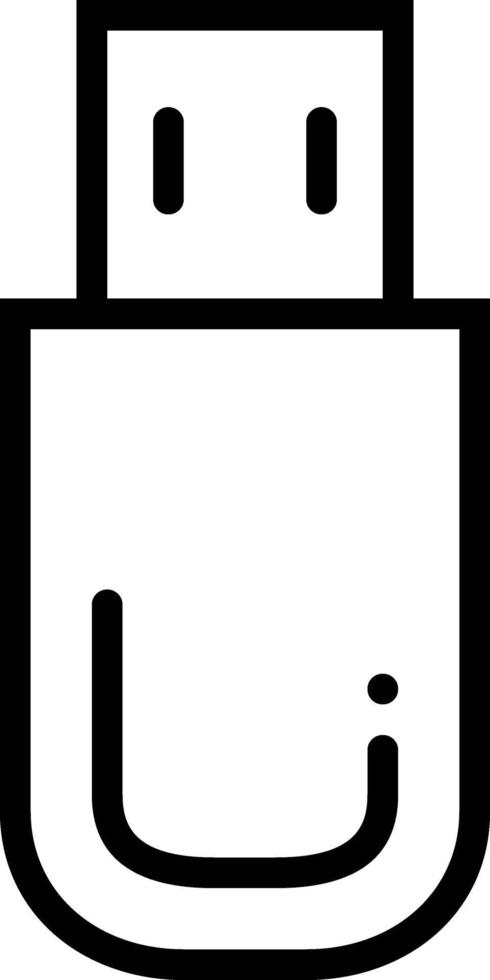 Line icon for usb vector