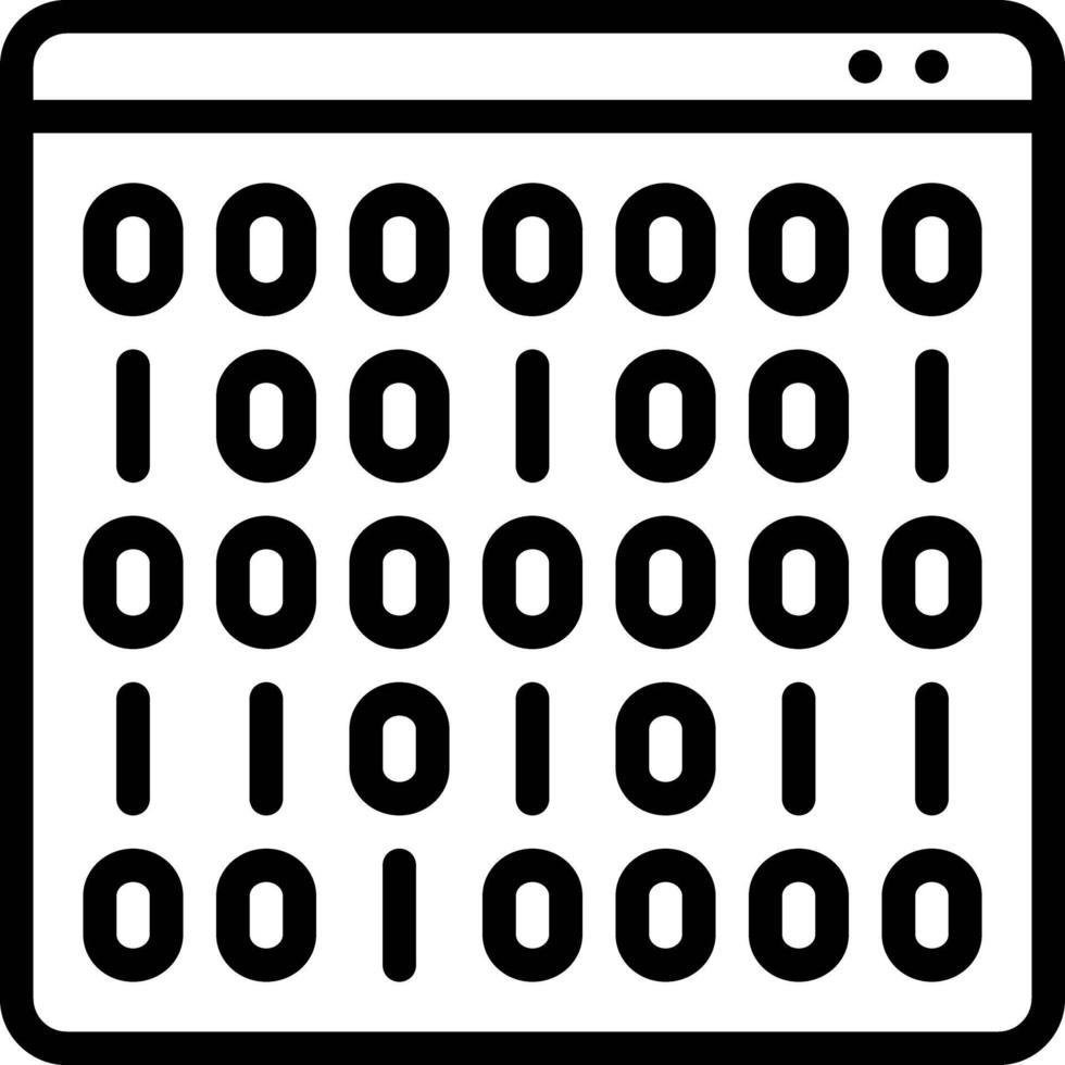 Line icon for binary vector