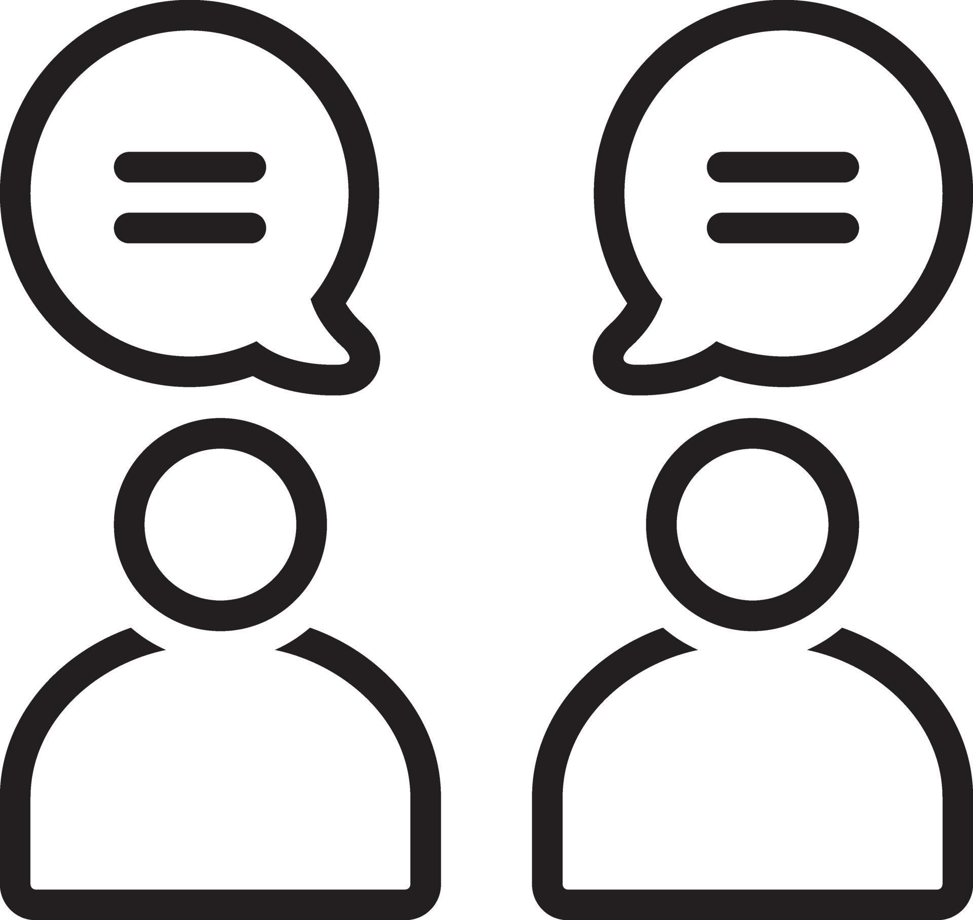 Line icon for discussion 2212553 Vector Art at Vecteezy