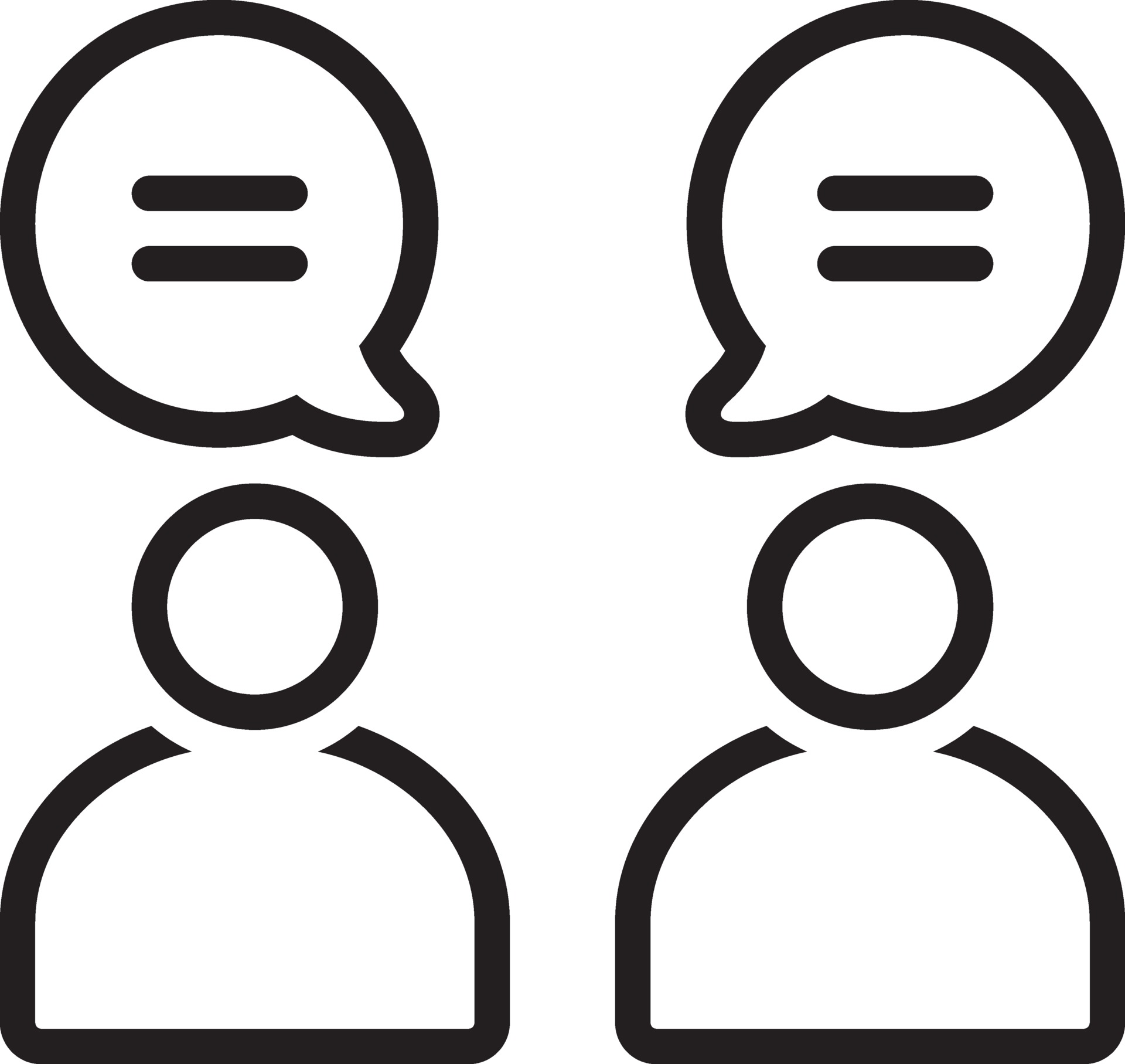 Line icon for discussion 2212553 Vector Art at Vecteezy