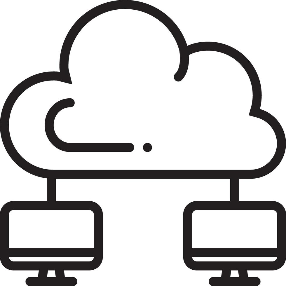 Line icon for cloud vector