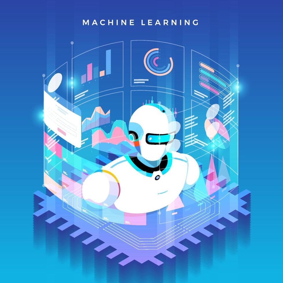 Machine learning technology 2212589 Vector Art at Vecteezy