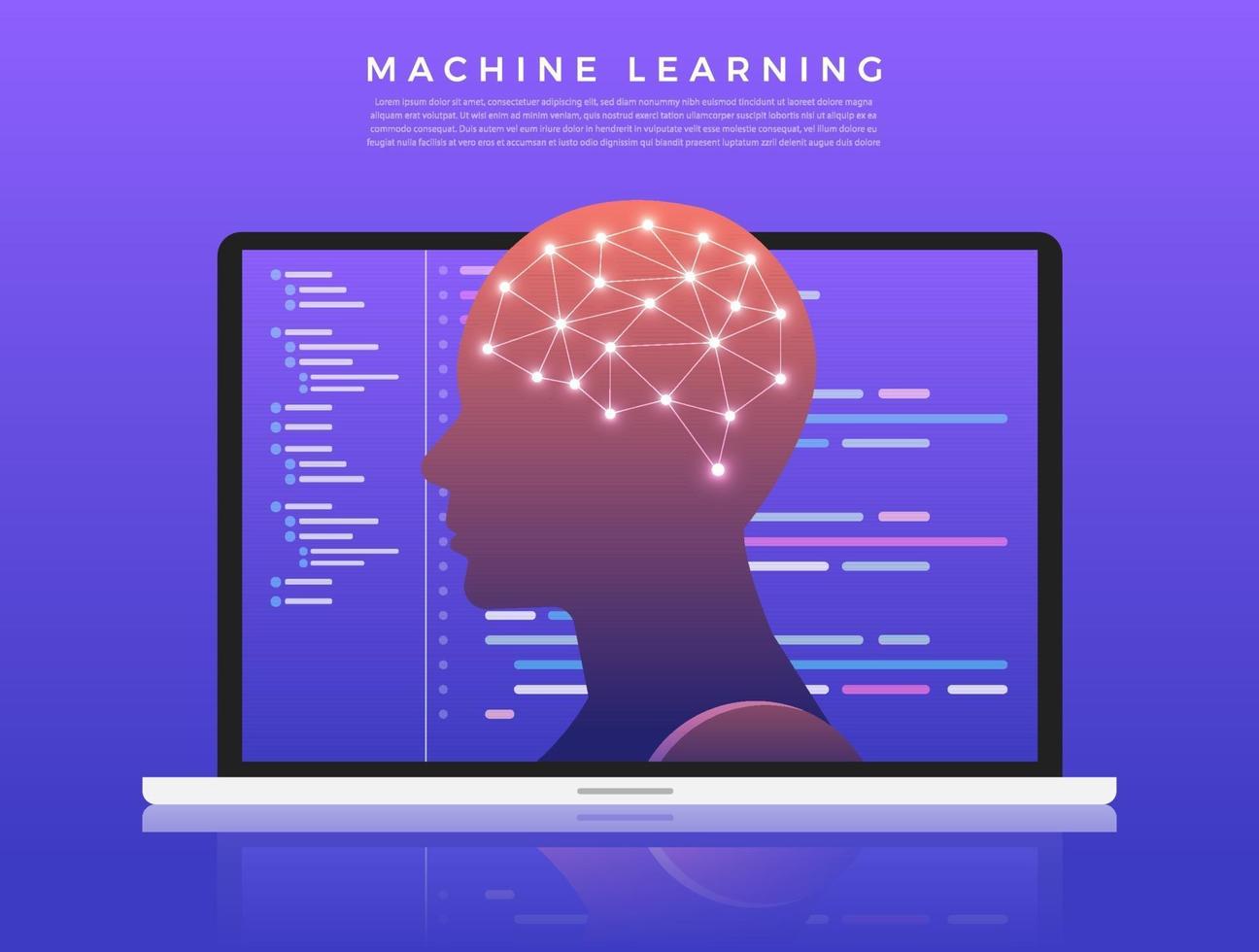 Machine Learning Illustration vector