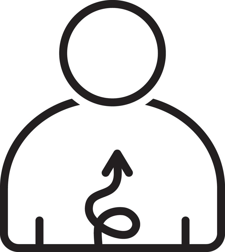 Line icon for indirect vector