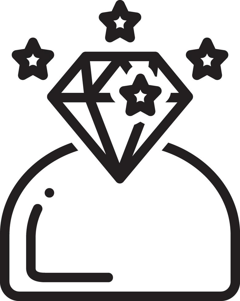 Line icon for brilliant vector