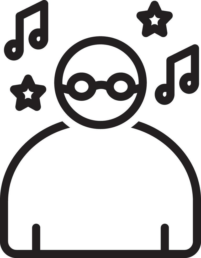 Line icon for carefree vector
