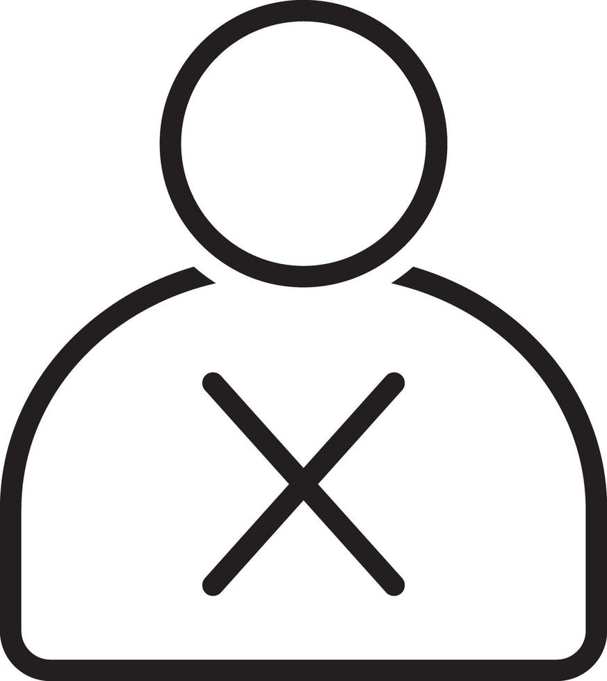 Line icon for bad vector