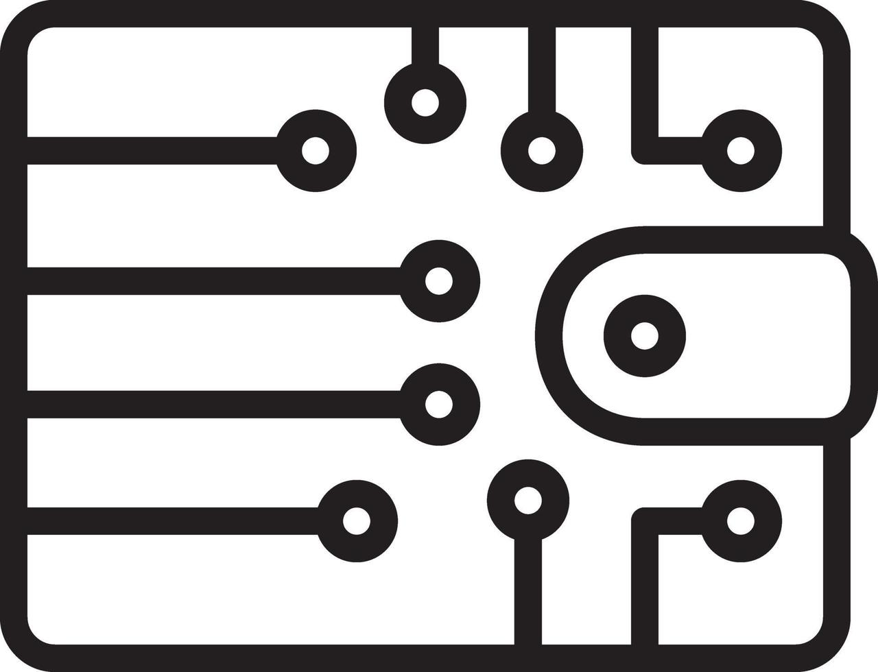 Line icon for digital vector