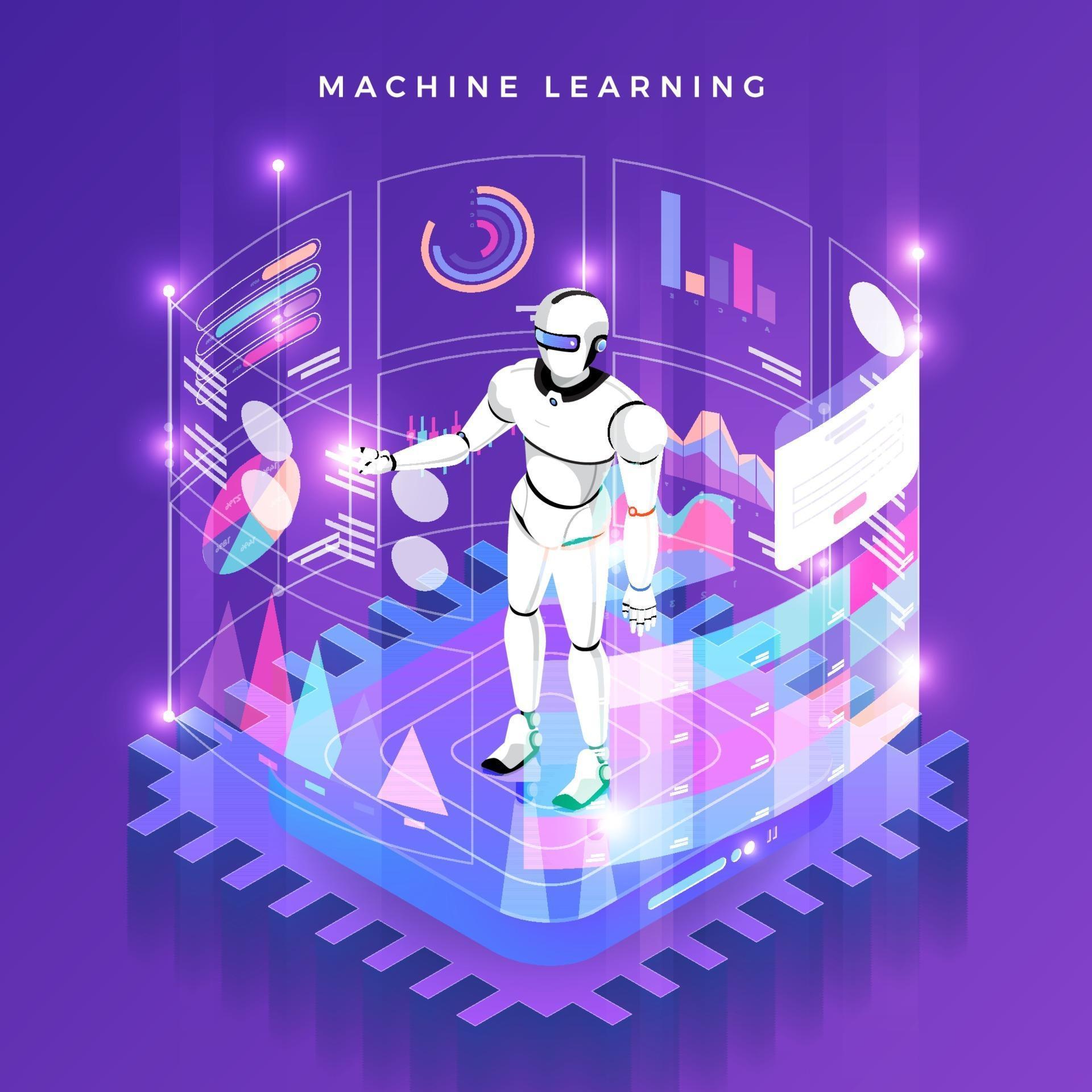 Machine learning technology 2212669 Vector Art at Vecteezy