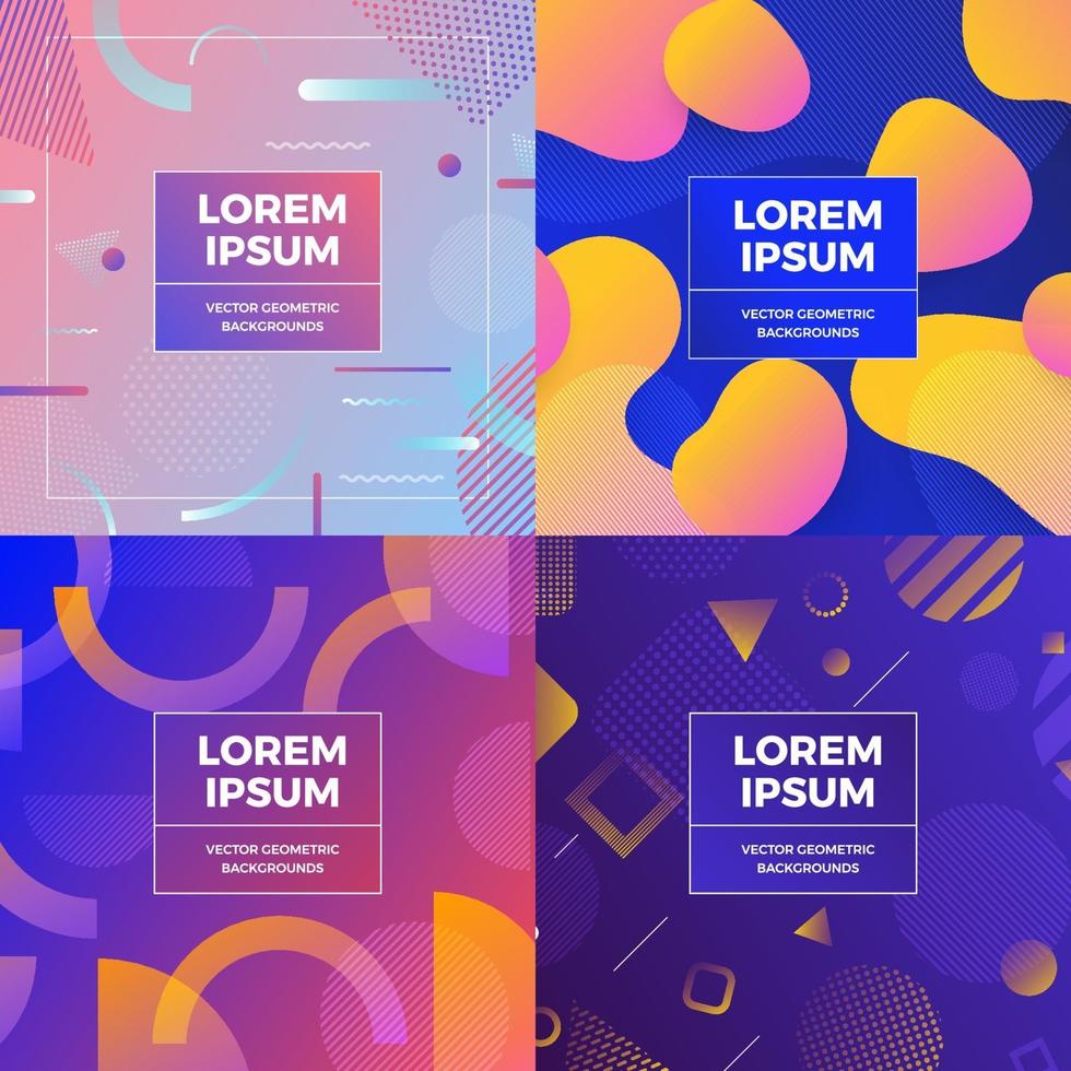 Vector set geometric background