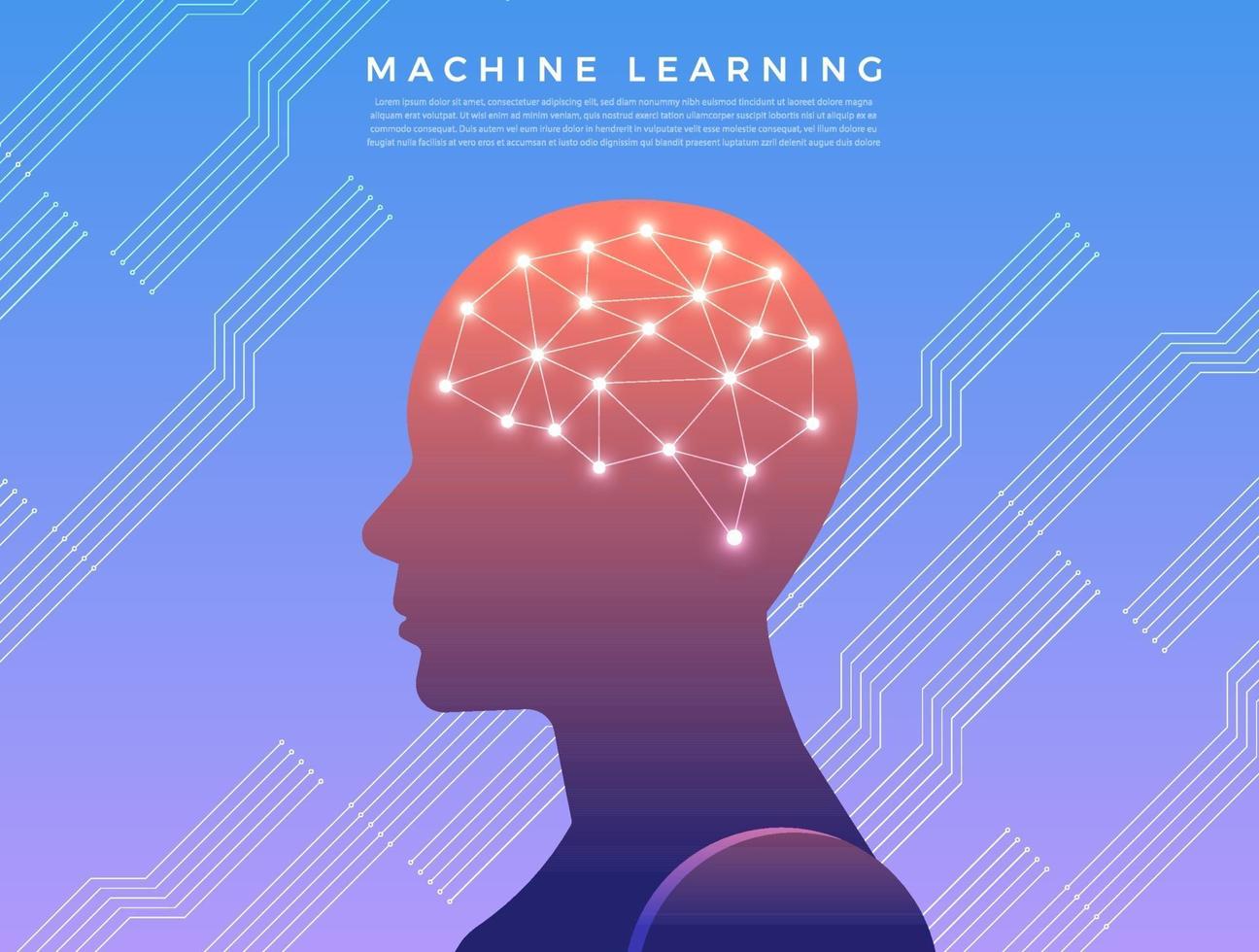 Machine Learning Illustration vector