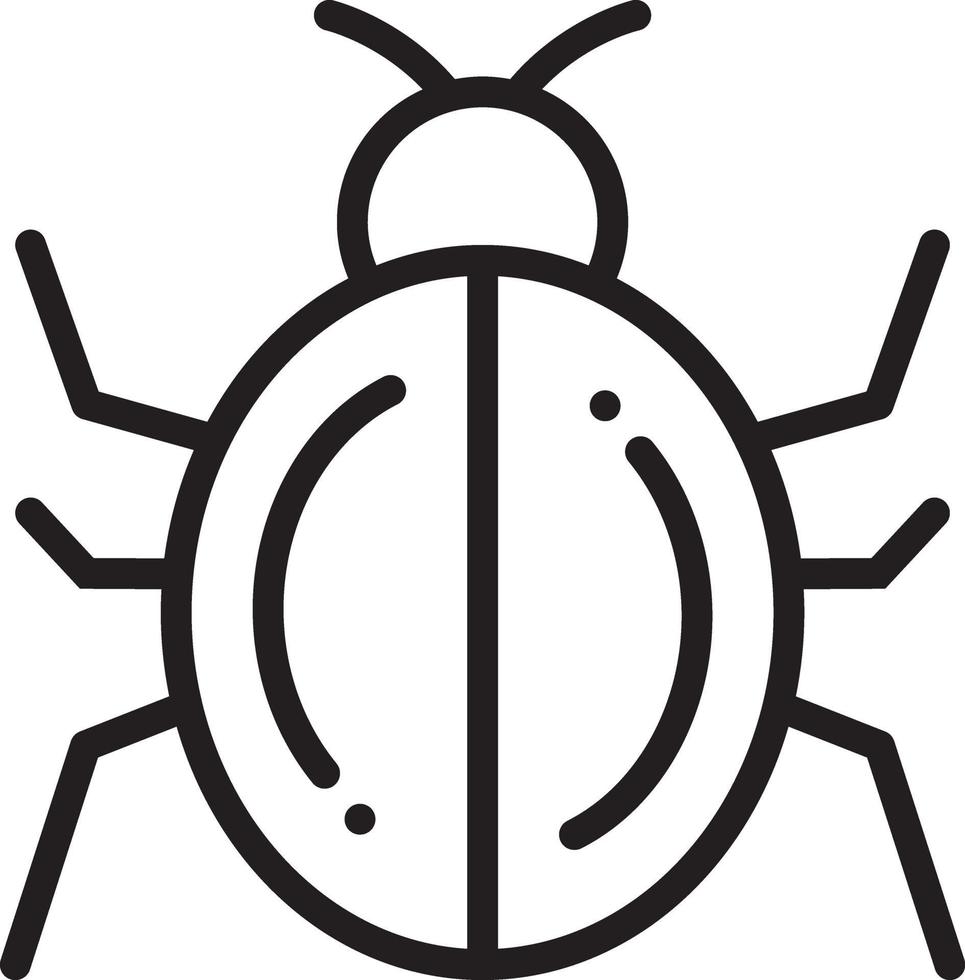 Line icon for bug vector