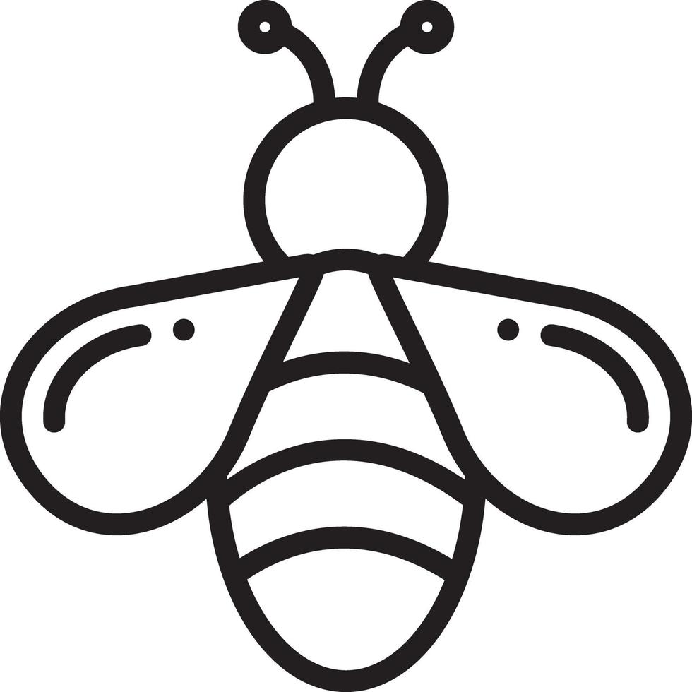 Line icon for bee vector