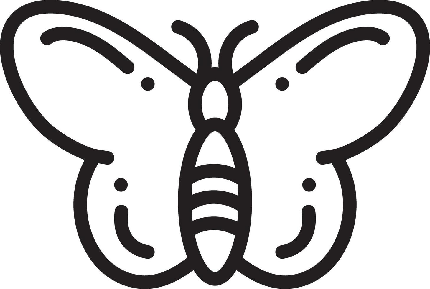 Line icon for butterfly vector
