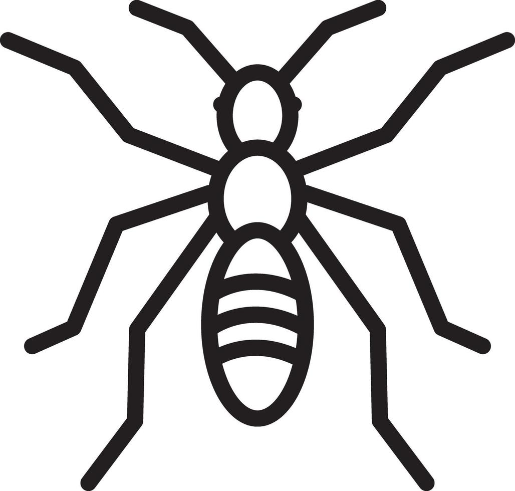icono de línea para hormiga vector