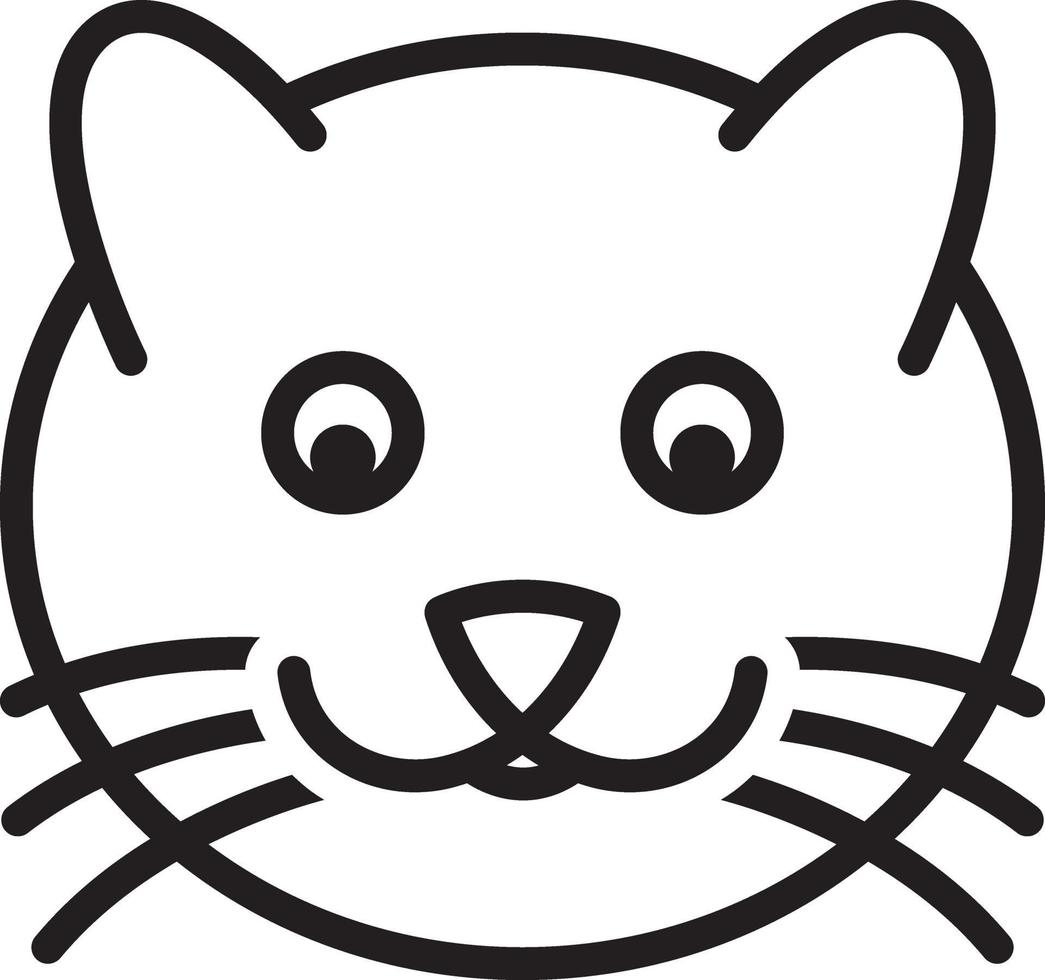 Line icon for cat vector