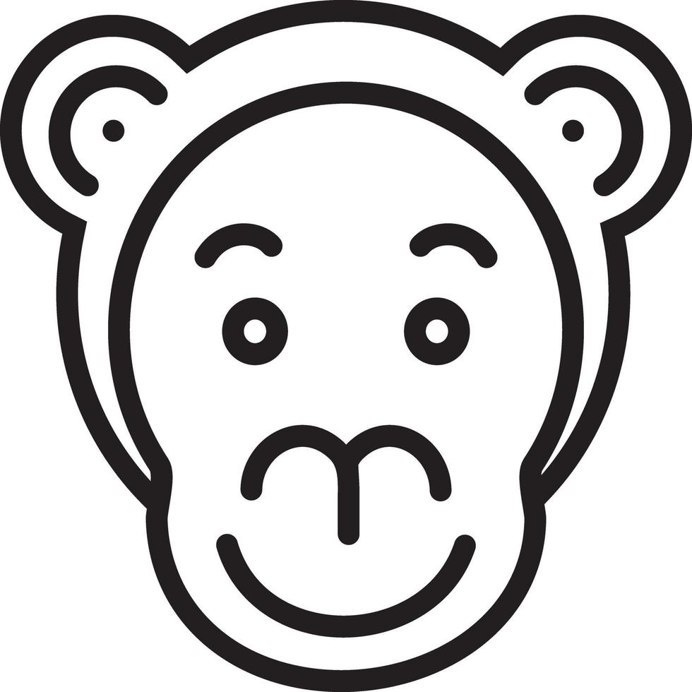 Line icon for monkey vector