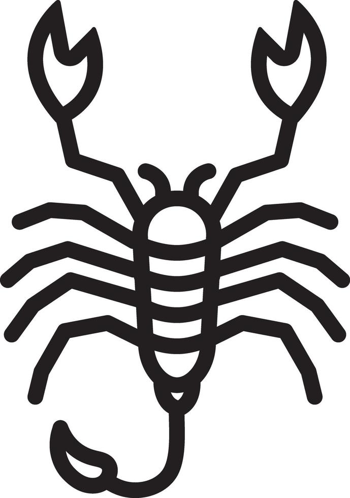 Line icon for scorpion vector
