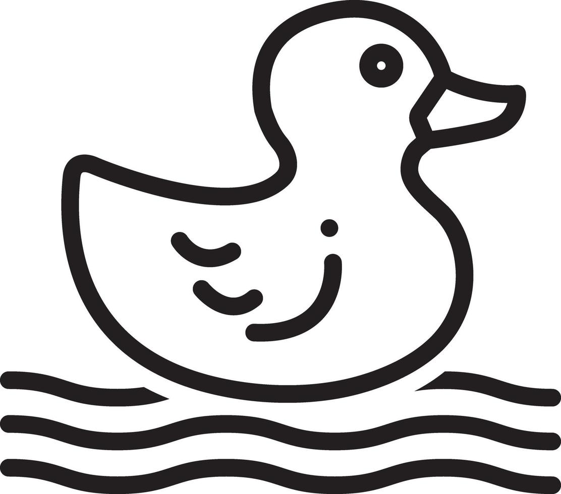 Line icon for duck vector