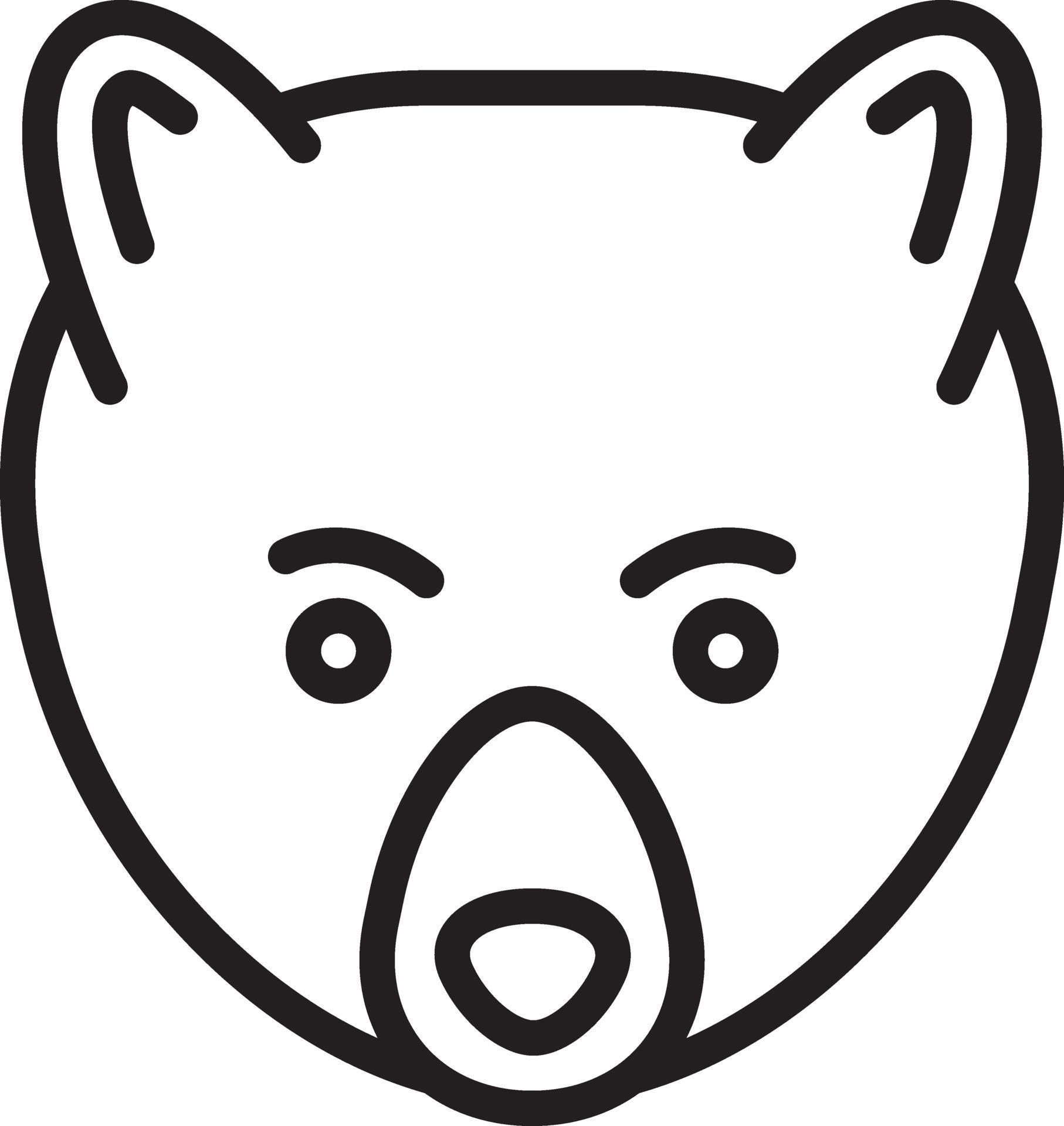 Line icon for bear 2212727 Vector Art at Vecteezy