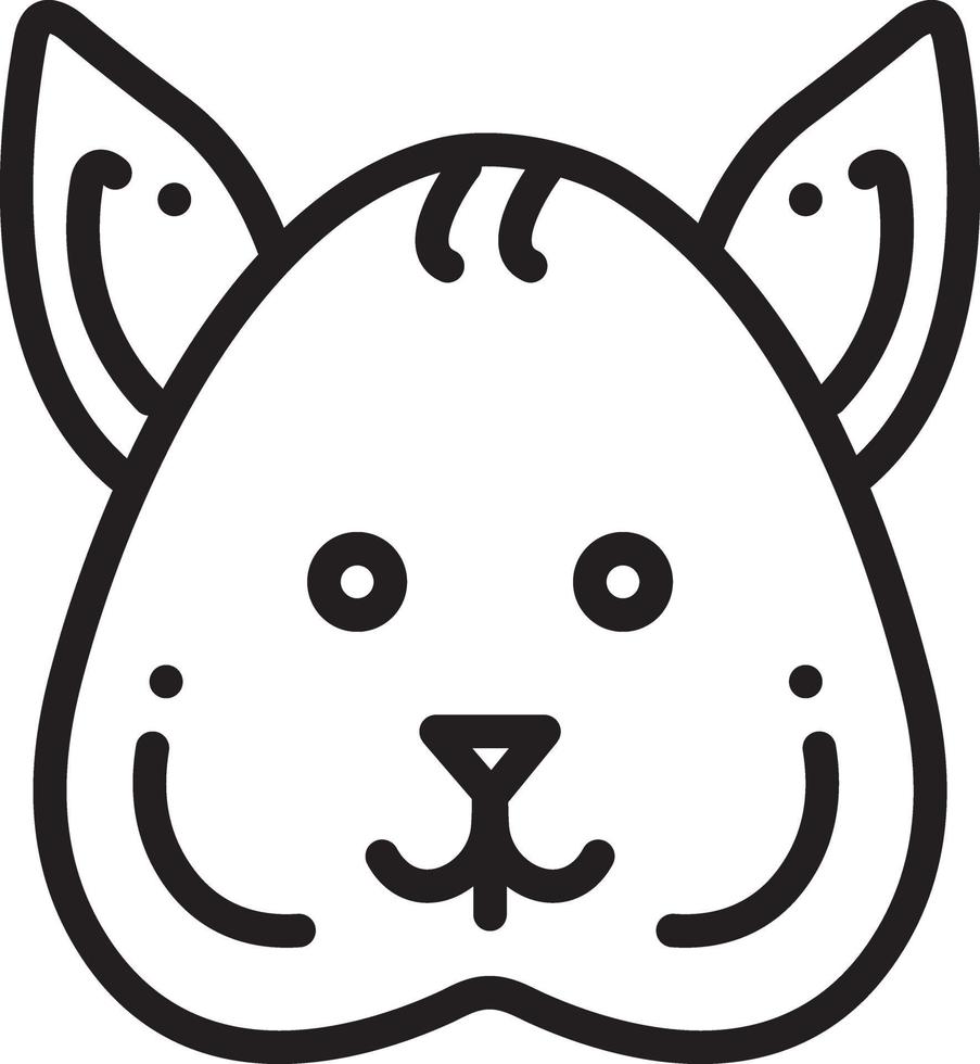 Line icon for squirrel vector