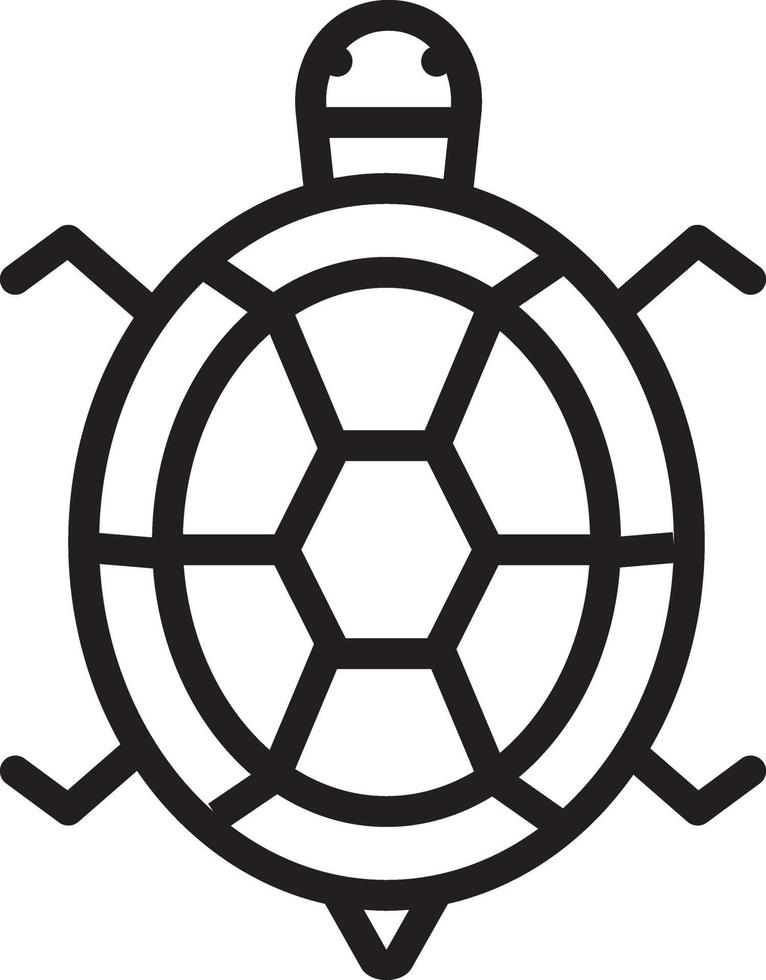 icono de línea para tortuga vector