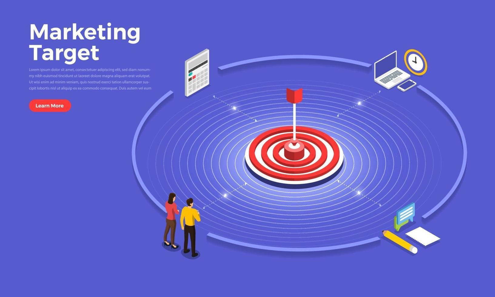 Marketing Target Concept vector