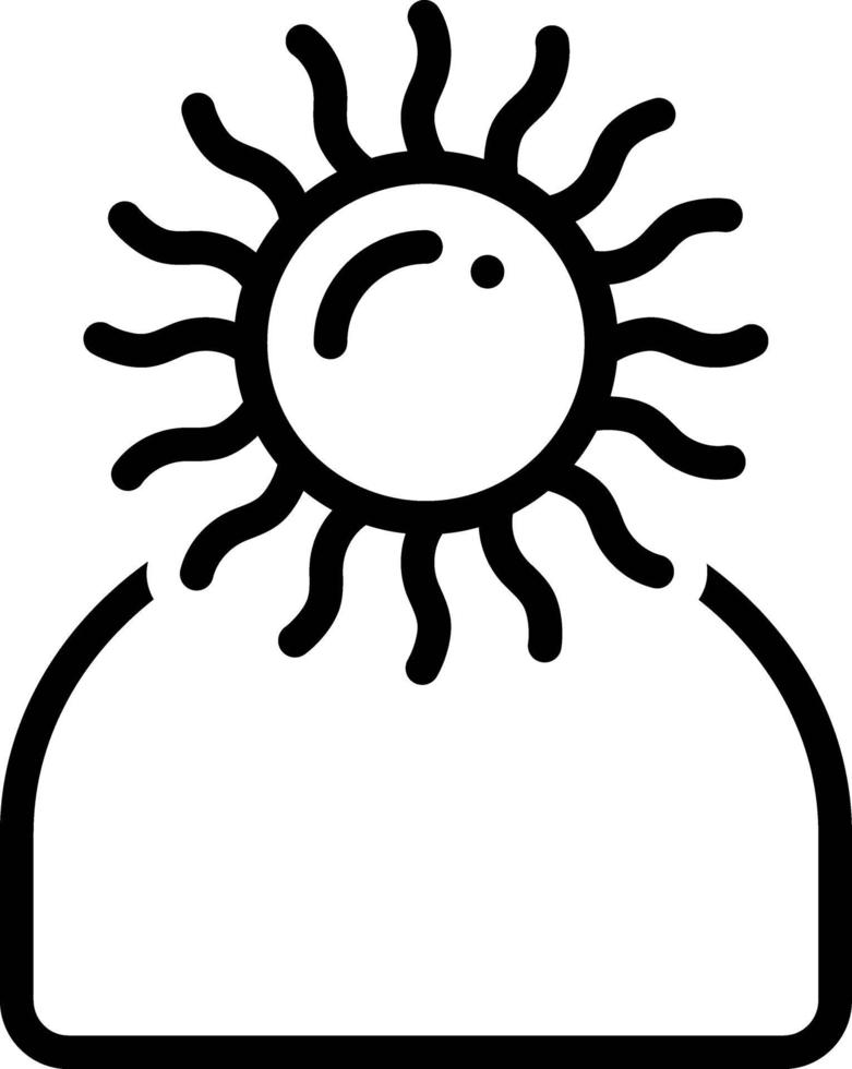 Line icon for optimistic vector