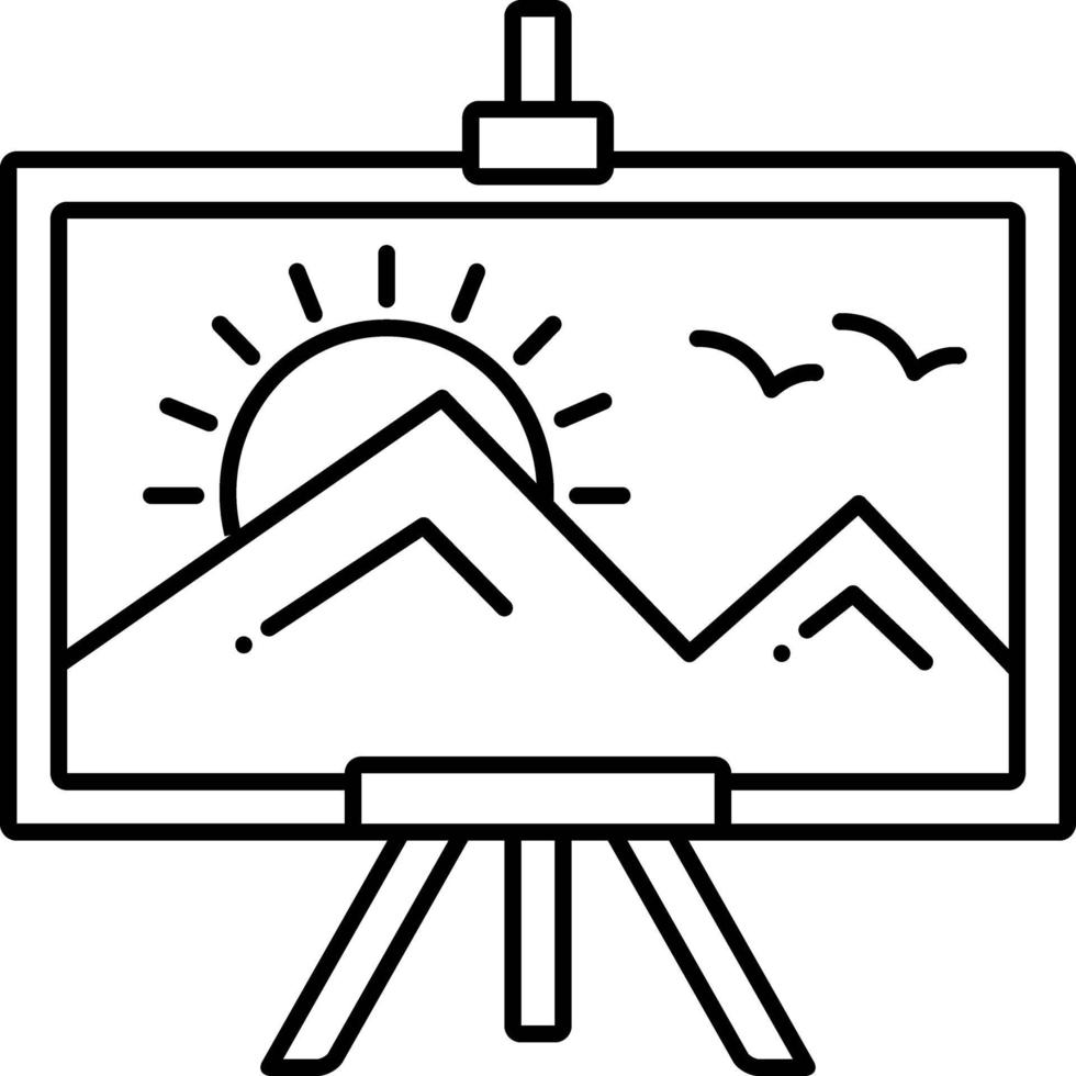 icono de línea para pintar vector