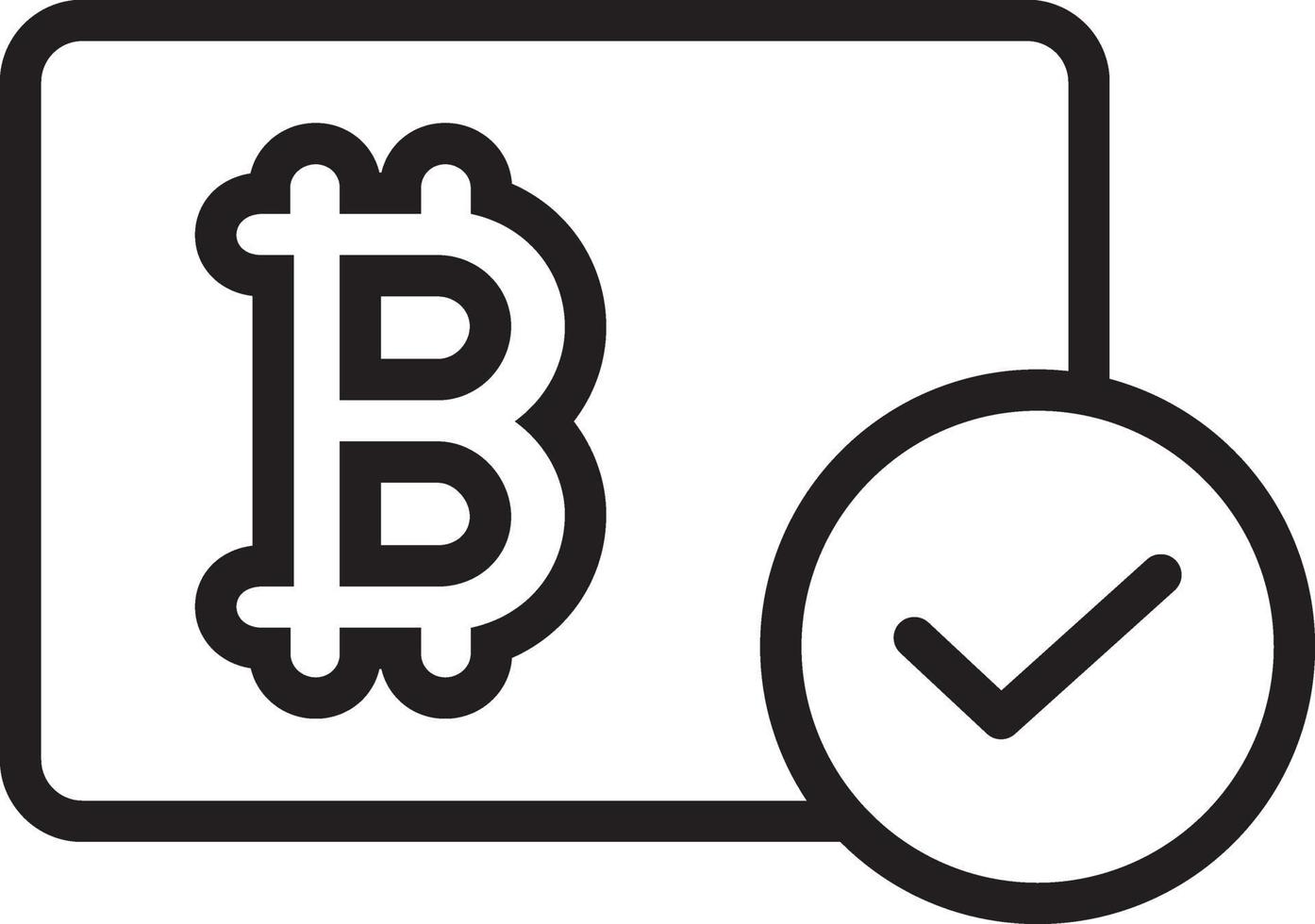 Line icon for bitcoin vector