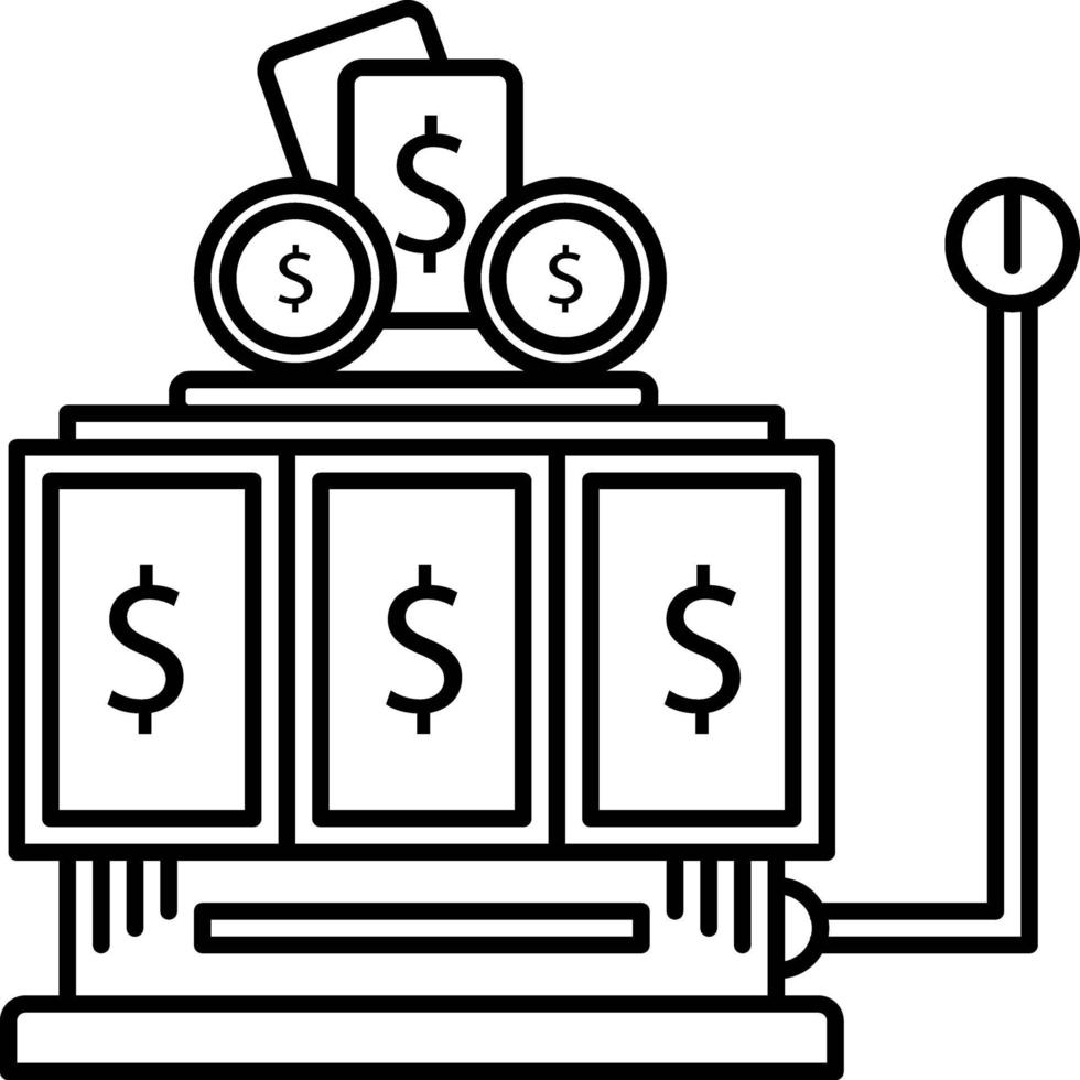 Line icon for gambling vector