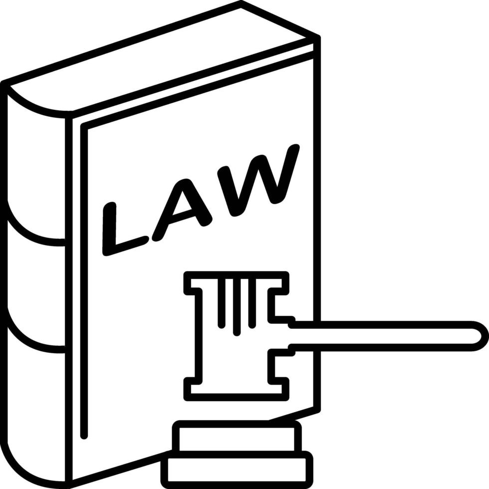 Line icon for law and order vector