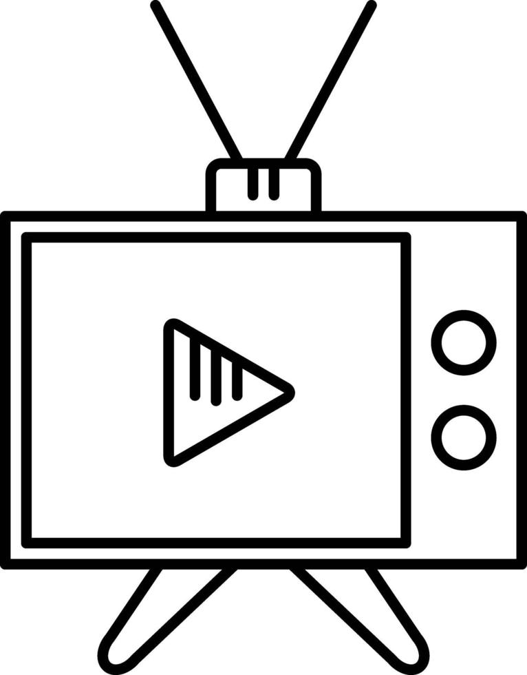 Line icon for media vector