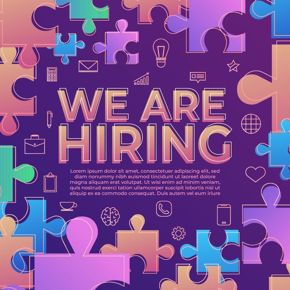 vector illustrations concept we are hiring