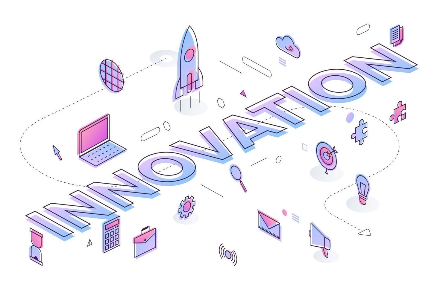 Business Word innovation vector