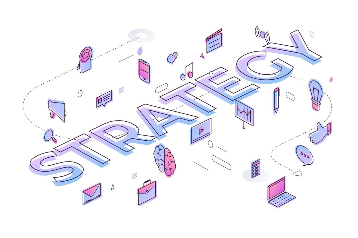 Business Word Strategy vector