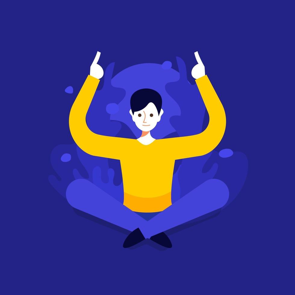 Human meditation concept vector