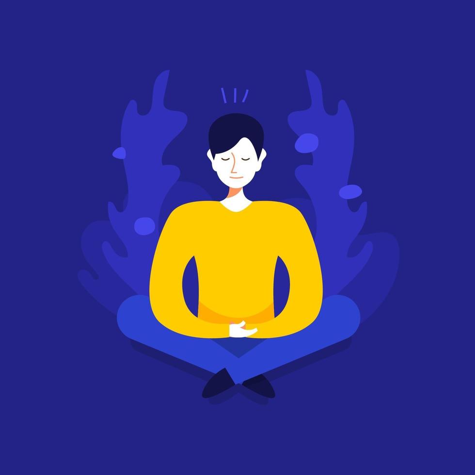 Human Meditation illustrations vector