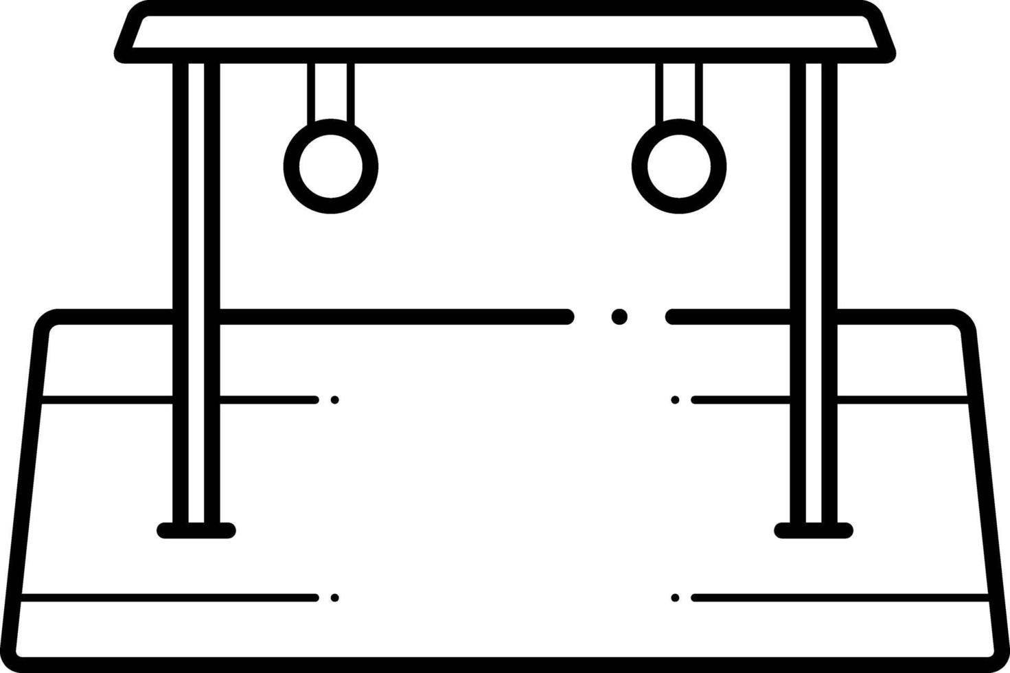 Line icon for half round monkey bar vector
