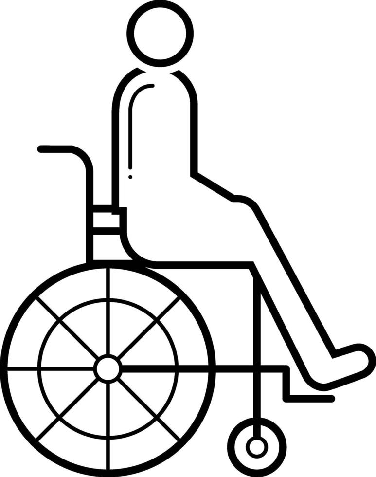 Line icon for disabled vector