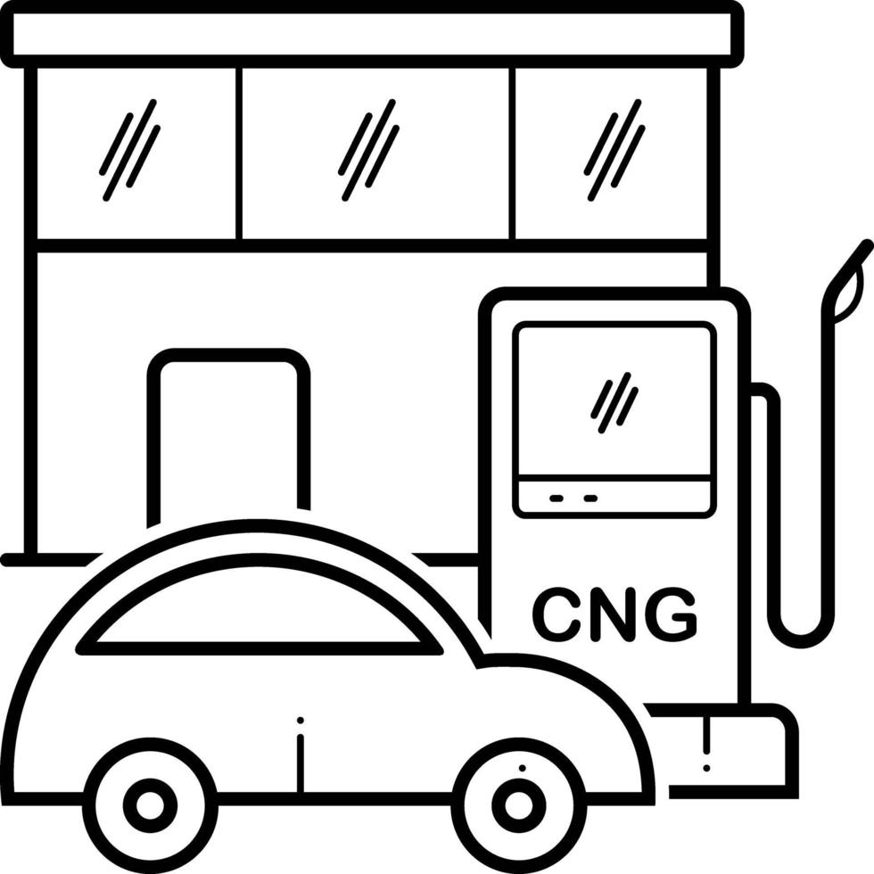 Line icon for gas vector