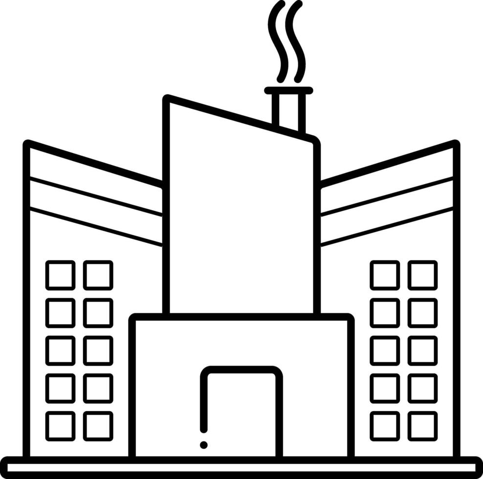 Line icon for factory vector
