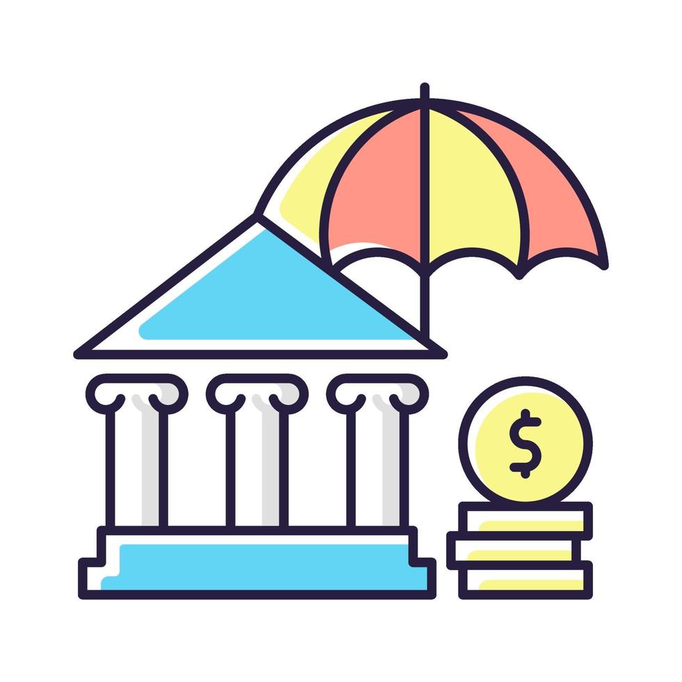 Social insurance RGB color icon vector