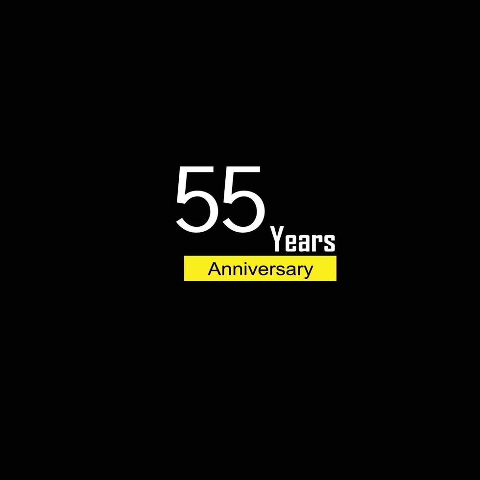 55 Years Anniversary Celebration Vector Template Design Illustration