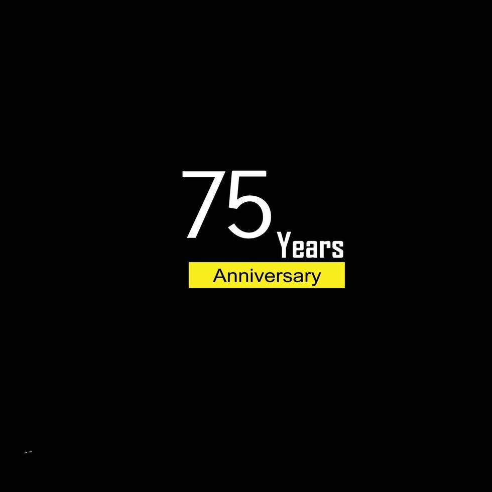 75 Year Anniversary Vector Template Design Illustration