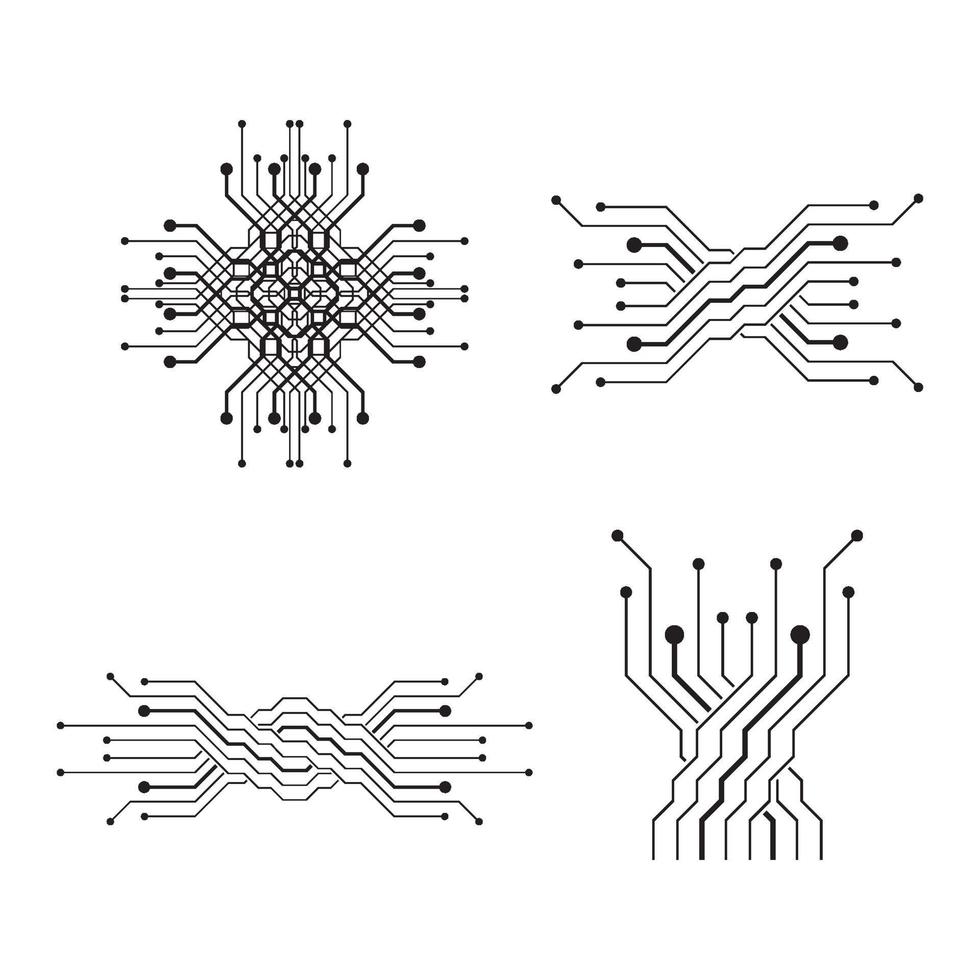 Circuit logo design vector